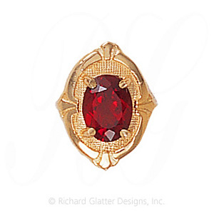 GS451 G - 14 Karat Gold Garnet Slide 